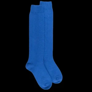 Femme Doré Doré Chaussettes Hautes^Mi-bas femme Douceur en laine et cachemire - Bleu France