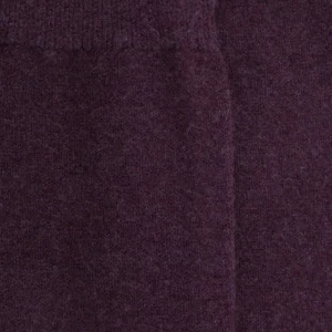 Femme Doré Doré Chaussettes Hautes^Mi-bas femme Douceur en laine et cachemire - Violet mûrier