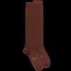 Femme Doré Doré Chaussettes Hautes^Mi-bas femme en coton doux -