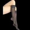 Femme Doré Doré Chaussettes Hautes^Mi-bas femme Matité Tonique 40 deniers - Bleu marine