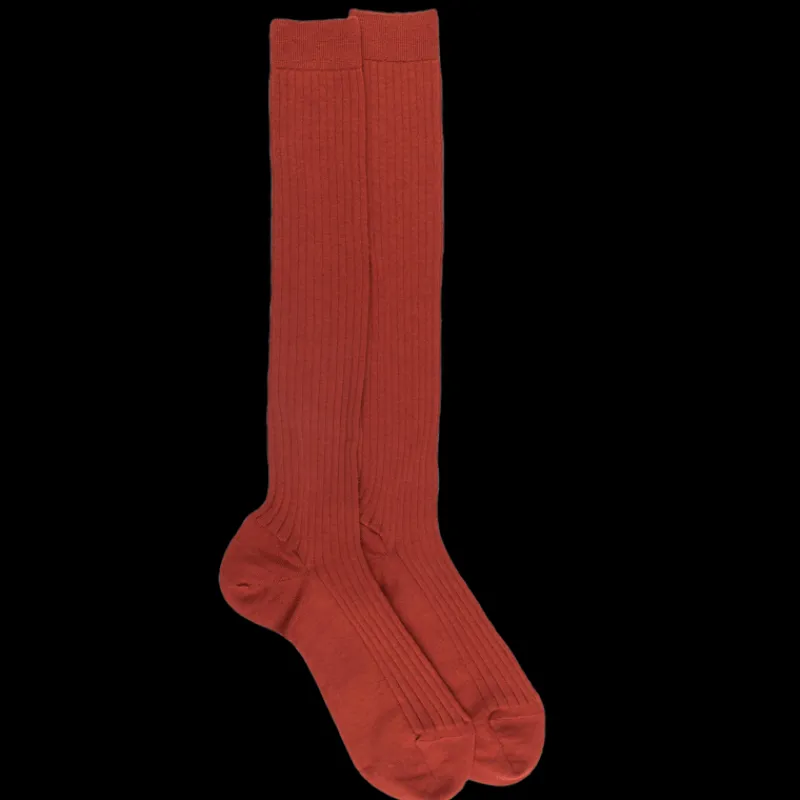 mibas_homme_ctels_en_lain_0-3.webp Homme Doré Doré Chaussettes Hautes^Mi-bas homme côtelés en laine mérinos - Henné