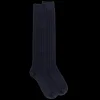 Homme Doré Doré Chaussettes Hautes^Mi-bas homme en laine épaisse - Bleu marine