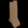 Homme Doré Doré Chaussettes Hautes^Mi-bas homme fins en coton égyptien - Beige baobab