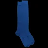 Homme Doré Doré Chaussettes Hautes^Mi-bas homme fins en coton égyptien - Bleu Cosmos