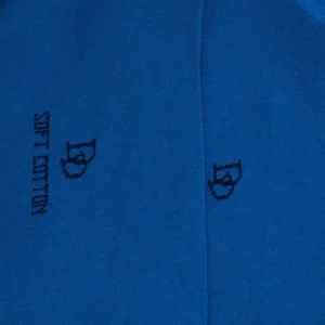 Homme Doré Doré Chaussettes Hautes^Mi-bas homme fins en coton égyptien - Bleu Cosmos