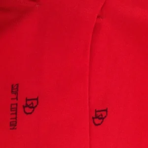 Homme Doré Doré Chaussettes Hautes^Mi-bas homme fins en coton égyptien - Rouge Ponceau
