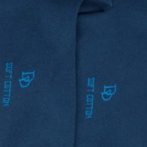 Homme Doré Doré Chaussettes Hautes^Mi-bas homme fins en coton égyptien - Bleu atlantique