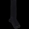 Homme Doré Doré Chaussettes Hautes^Mi-bas homme luxe à côtes en laine mérinos extra fine -