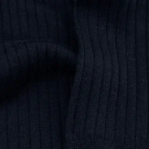 Homme Doré Doré Chaussettes Hautes^Mi-bas homme luxe en cachemire et soie - Bleu marine