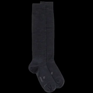 Homme Doré Doré Chaussettes Hautes^Mi-bas homme Sensation en laine et coton - Gris anthracite