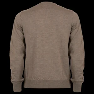 Doré Doré Pullover^Pull à col rond en pure laine - Marron Caille