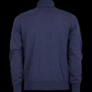 Doré Doré Pullover^Pull à col roulé en pure laine - Bleu corsaire