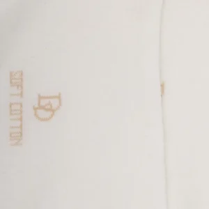 Femme Doré Doré Socquettes^Socquettes avec bord roulé en coton égyptien - Ecru