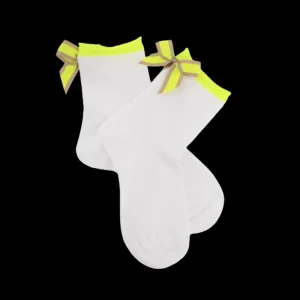 Enfant Doré Doré Socquettes^Socquettes hes et vert fluo pour enfant