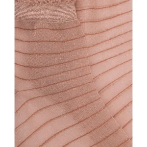 Femme Doré Doré Socquettes^Socquettes brillantes en polyamide pour femmes avec effet de transparence - Rose Pétale