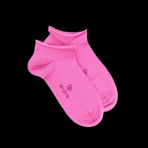 Femme Doré Doré Socquettes^Socquettes courtes avec bord roulé en coton égyptien -