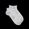 Femme Doré Doré Socquettes^Socquettes courtes avec bord roulé en coton égyptien - Gris clair