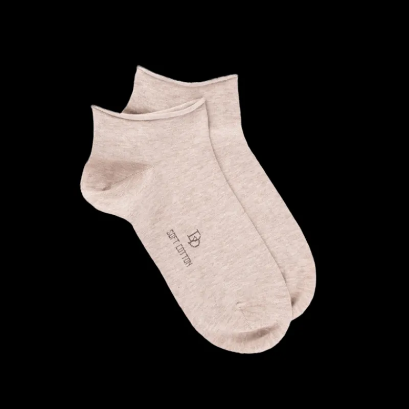 socquettes_courtes_avec_b_0-5.webp Femme Doré Doré Socquettes^Socquettes courtes avec bord roulé en coton égyptien -