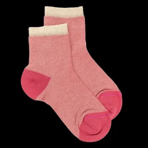 Enfant Doré Doré Socquettes^Socquettes en coton et lurex -