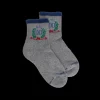 Enfant Doré Doré Socquettes^Socquettes en coton éponge sport DD 1819 pour enfants - Gris Rocheux