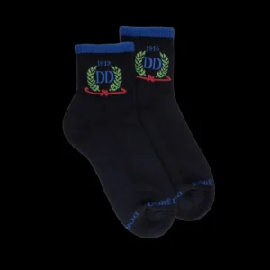 Femme Doré Doré Socquettes^Socquettes en coton éponge sport DD 1819 pour femmes - Bleu marine foncé