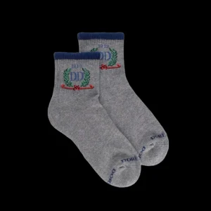 Femme Doré Doré Socquettes^Socquettes en coton éponge sport DD 1819 pour femmes - Gris Rocheux