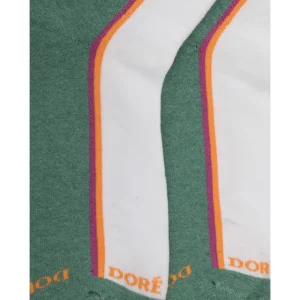 Femme Doré Doré Socquettes^Socquettes en coton éponge à motifs colorés pour femmes - Vert basilic