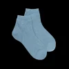 Femme Doré Doré Socquettes^Socquettes en coton uni pour femmes avec traitement par transparence - Gris connemara