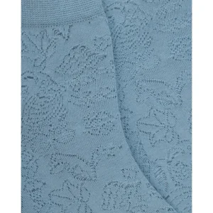 Femme Doré Doré Socquettes^Socquettes en coton uni pour femmes avec traitement par transparence - Gris connemara