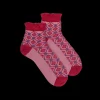 Femme Doré Doré Socquettes^Socquettes en viscose à motifs de fleurs pour femmes -