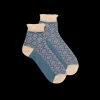 Femme Doré Doré Socquettes^Socquettes en viscose à motifs de fleurs pour femmes -