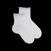 Enfant Doré Doré Socquettes^Socquettes enfant ajourées en fil d'Ecosse avec bord-côte contrasté effet lurex - Col: