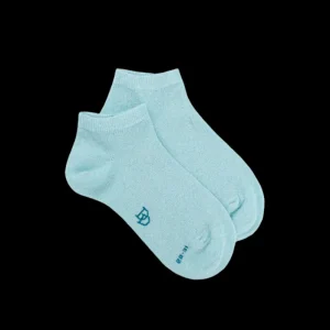 Enfant Doré Doré Socquettes^Socquettes enfant en coton avec effet brillant - Bleu glacier