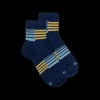 Enfant Doré Doré Socquettes^Socquettes enfant en coton à motifs rayures sportives - Bleu marine