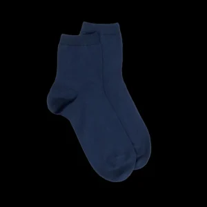 Enfant Doré Doré Socquettes^Socquettes enfant Light en fil d'Ecosse et polyamide - Bleu marine