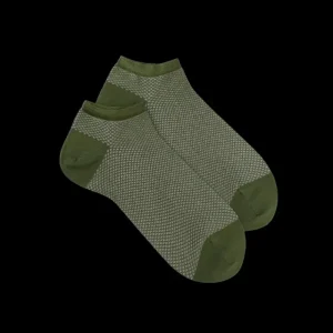 Femme Doré Doré Socquettes^Socquettes femme à motifs losanges - Vert Campagne