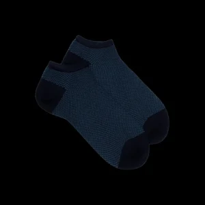 Femme Doré Doré Socquettes^Socquettes femme à motifs losanges - Bleu marine