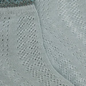 Femme Doré Doré Socquettes^Socquettes femme ajourées en fil d'Écosse avec bord-côte contrasté effet brillant - Vert Rivière