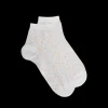 Femme Doré Doré Socquettes^Socquettes femme avec à micro pois s - Fond blanc