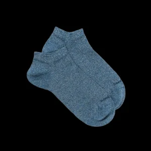 Femme Doré Doré Socquettes^Socquettes femme en coton avec effet brillant - Bleu galaxie