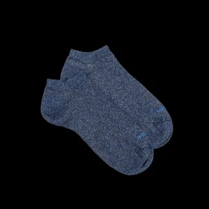 Femme Doré Doré Socquettes^Socquettes femme en coton avec effet brillant - Bleu Caban