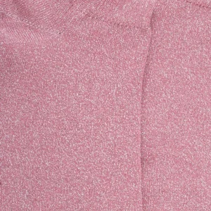 Femme Doré Doré Socquettes^Socquettes femme en coton avec effet brillant - Rose poudré