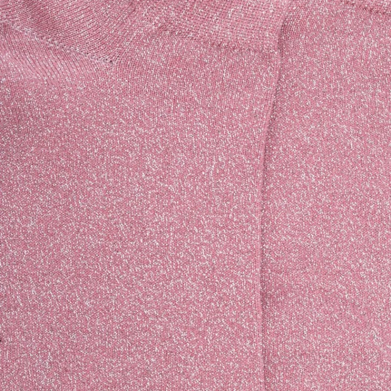 socquettes_femme_en_coton_1-3.webp Femme Doré Doré Socquettes^Socquettes femme en coton avec effet brillant - Rose poudré