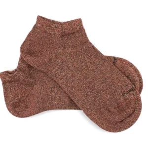 Femme Doré Doré Socquettes^Socquettes femme en coton doux et effet brillant lurex - Orient