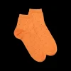 Femme Doré Doré Socquettes^Socquettes femme en fil d'Écosse à pois multicolores - Orange agrume