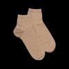 Femme Doré Doré Socquettes^Socquettes femme en fil d'Écosse à pois multicolores - Beige Sable & Orange écureuil