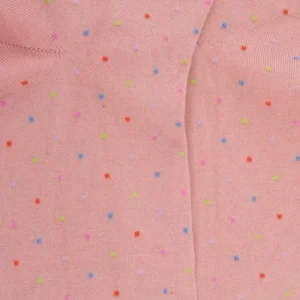Femme Doré Doré Socquettes^Socquettes femme en fil d'Écosse à pois multicolores - Rose Praline