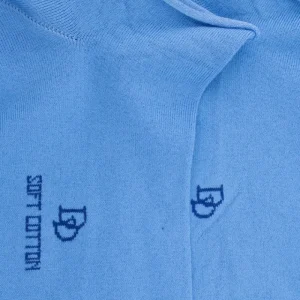 Femme Doré Doré Socquettes^Socquettes femme et fines en coton égyptien - Bleu Myosotis