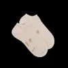 Femme Doré Doré Socquettes^Socquettes femme Eureka en coton égyptien - Blanc naturel