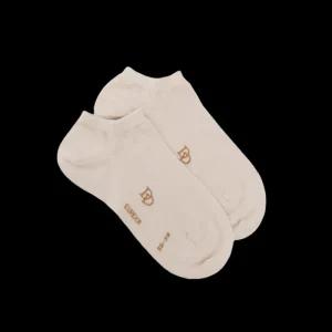 Femme Doré Doré Socquettes^Socquettes femme Eureka en coton égyptien - Blanc naturel